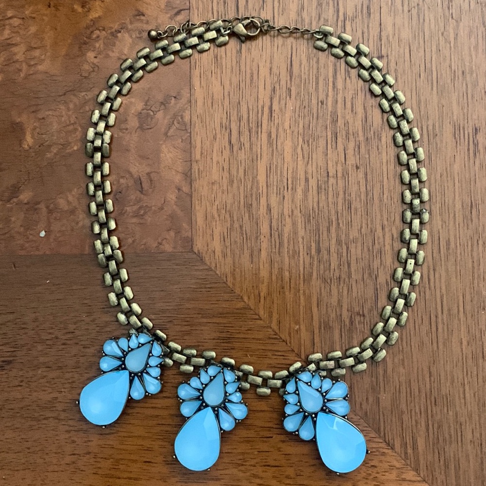 Blue J.Crew Statement Necklace